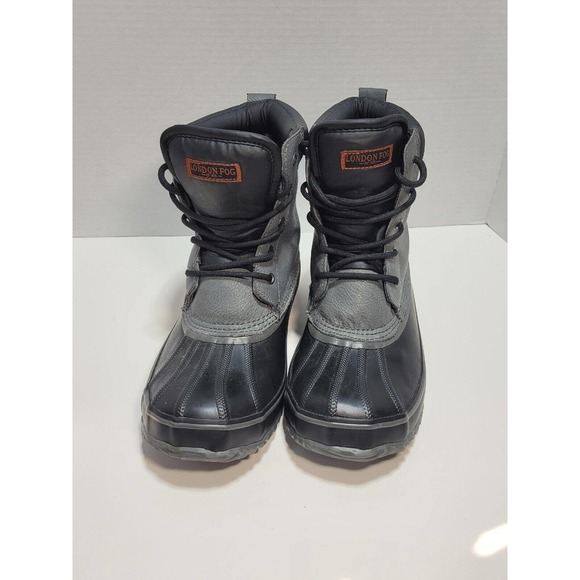 London Fog Ashford Waterproof Shell 3M Duck Boots Grey PG5510 Mens Size 8 M - Picture 1 of 11